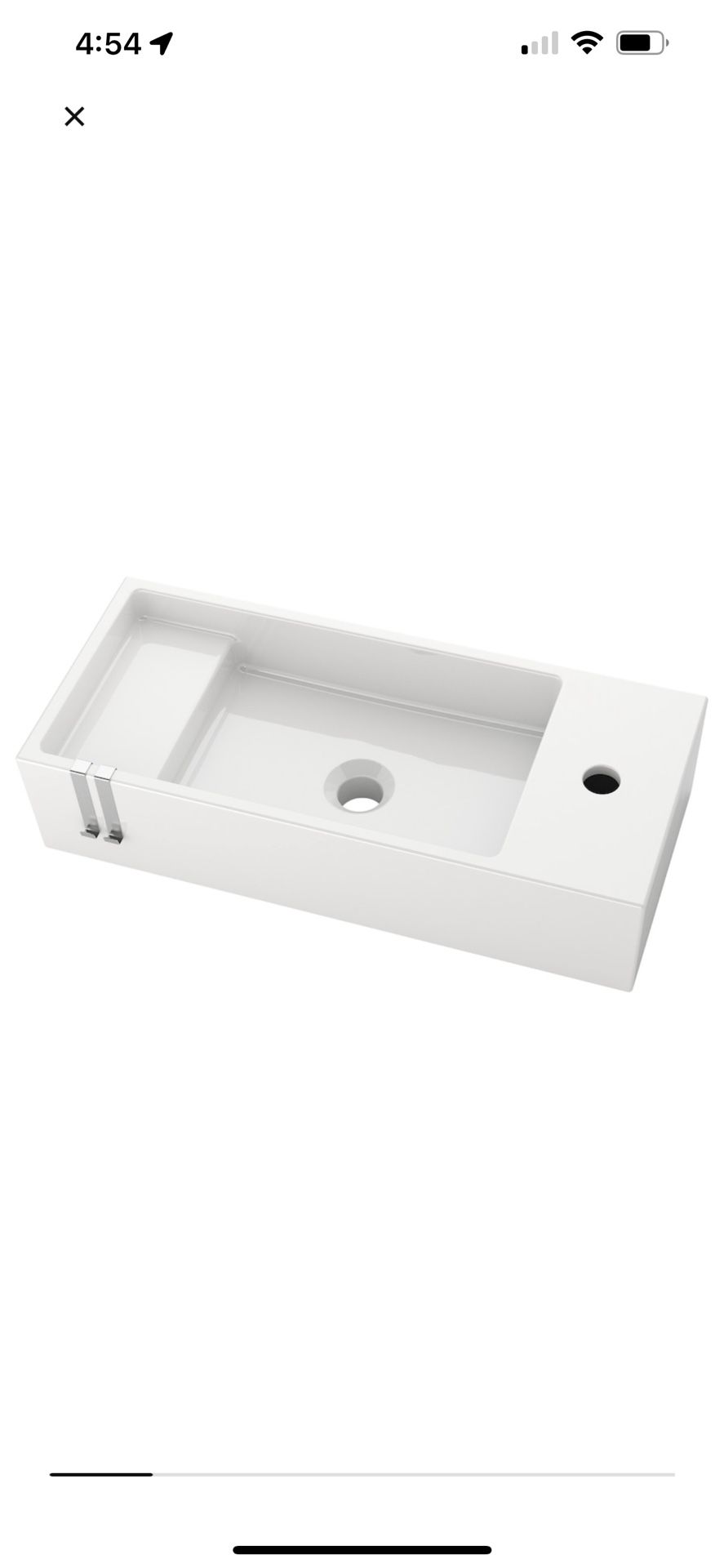 IKEA LILLANGEN SINK WHITE