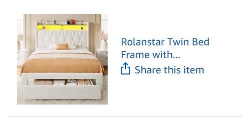 Twin bed with storage