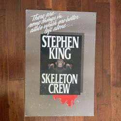 Rare 1980’s Vintage Advertising Poster Featuring “The Monkey” From Stephen King’s Book “Skeleton Crew”