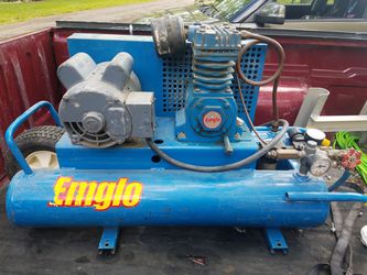 Emglo electric air compressor runs great quietwill run 5 nail guns no problem!!!