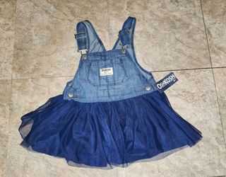 Oshkosh baby girl denim dress new