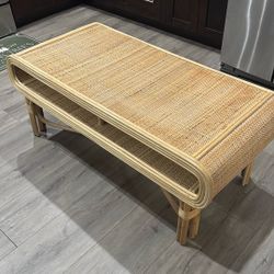Boho Rattan Beach Coffee Table 