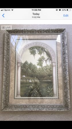 Picture , Silver Frame   