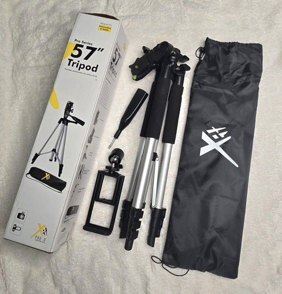 57-Inch Pro Series Aluminum Camera Tripod For Camcorders & DSLRs