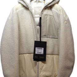 MONCLER 1952 MEN'S GOOSE DOWN HULL JACKET - White, Size 1