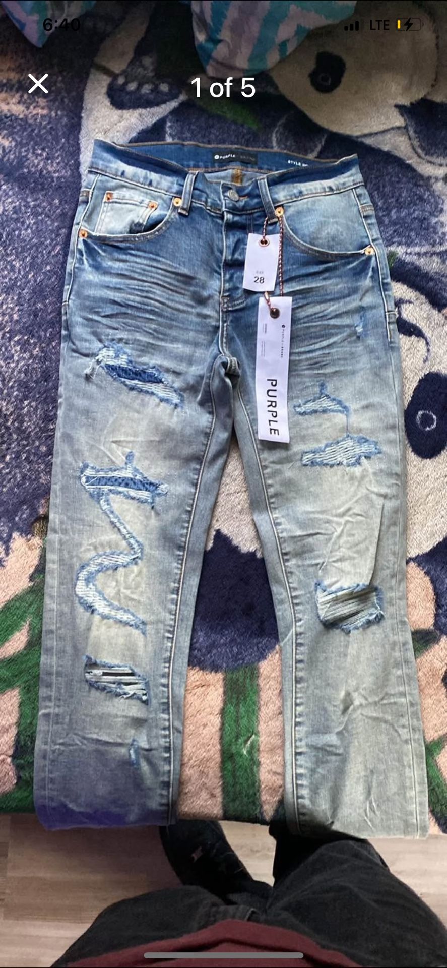 Purple Jeans Size 28