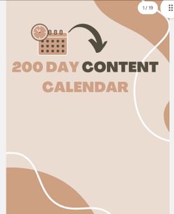 200 Day Content Calendar Digital Guide