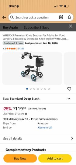 WHLICKS Premium Knee Scooter