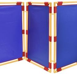 Children's Factory Rectangle PlayPanel Set - 3, Kids Room Divider Panel, Classroom Partition, Free-Standing Screen For Daycare Or Preschool, Blue