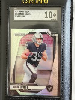 2024 Panini Prizm Brock Bowers Silver Prizm RC SGC 10