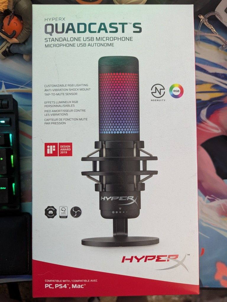 HyperX Quadcast S RGB PC Console Mic