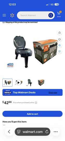 Portable Toilet With Bags