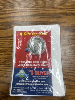 Babe Ruth “Sultan of Swat” Lucky Collector’s Coin – Memory Lane Inc. – Sealed