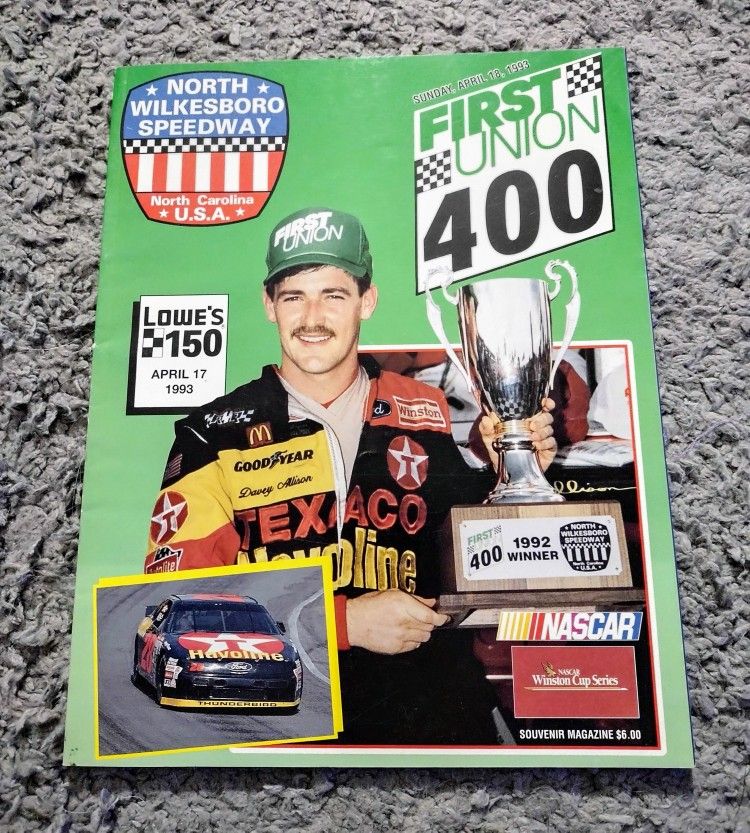First Union 400 Souvenir Program April 18 1993