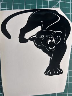 Panther Car Vinyl Decal  