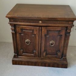 Night table, nightstand, cabinet, end table ,sturdy solid wood, pull out writing shelf