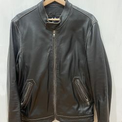 Real cowhide leather jacket