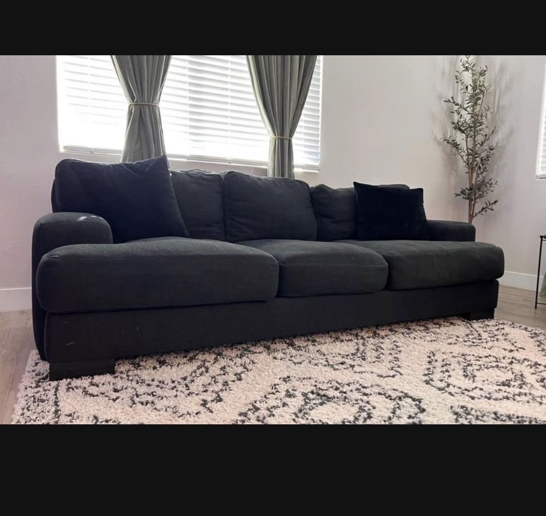 Living Spaces Black Sofa/couch Can Deliver