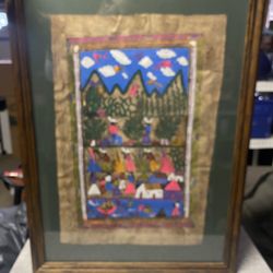 Vintage Mexican Folk Art Wall Hanging