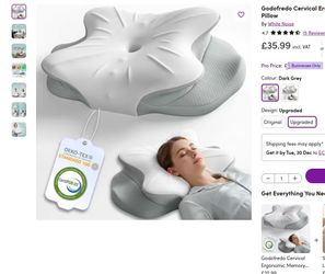 Memory form pillow for neck support