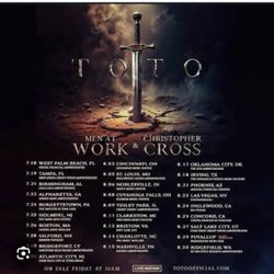 4 GA Toto Christopher Cross Tickets tomorrow night