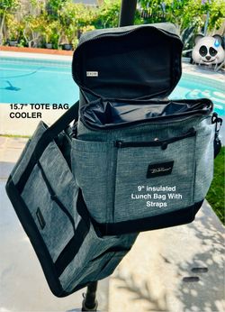 Bella Russo 15.7” Insulated Cooler Tote Bag with 9” Lunch bag Bundle Set
