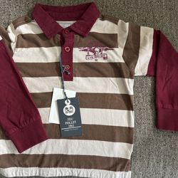 Boys long sleeve,striped, collared shirt $5.00 each