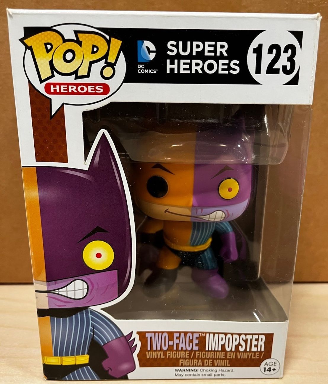 FUNKO POP TWO-FACE INPOPSTER #123 FIGURE DC SUPER HEROES BATMAN