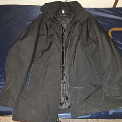 Mens Black Raincoat - Medium Size 
