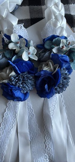 Graduation blue lei