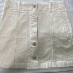 Forever21 White Corduroy Material Pencil Skirt - Size 26