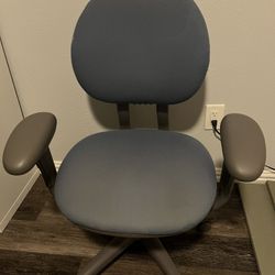 Office Chair With Wheels Blue Gently Used