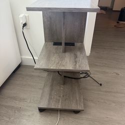 End Table with USB ports and outlets