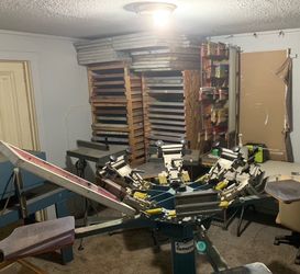 COMPLETE TURNKEY SCREEN PRINTING SHOP – HOPKINS/BWM 6-COLOR / 4-STATION – $5,000