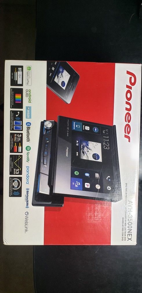 Pioneer AVH-3500NEX 1-Din 7-Inch Flip Out AV Receiver with Carplay and Android Auto