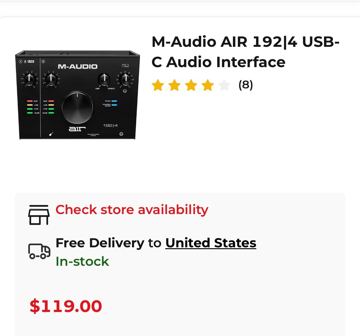 M Audio Interface