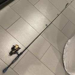 Penn 5500s spinning reel with rod + fresh braid line