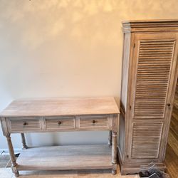 Entry Table And Storage Cabinet 