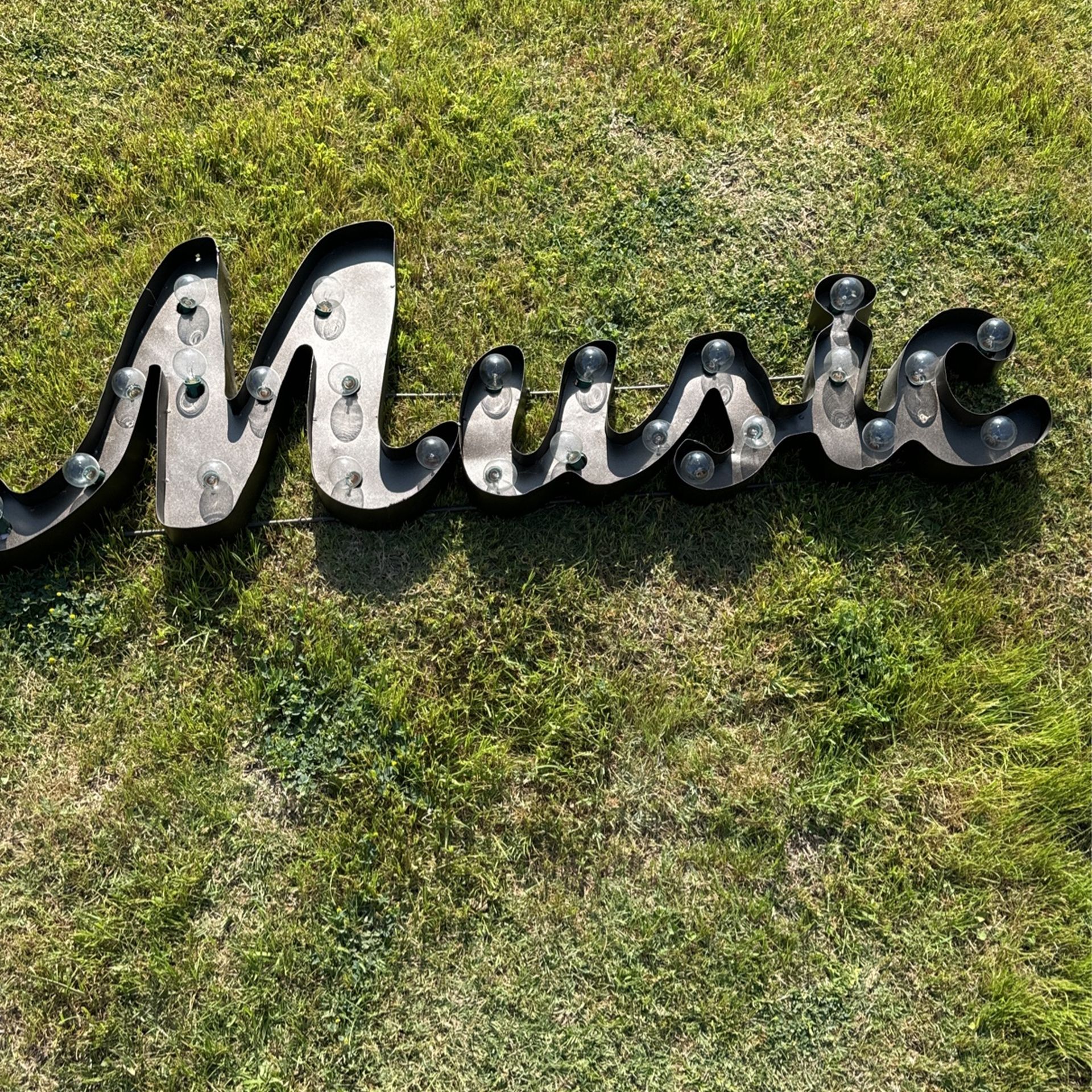 Vintage MUSIC light Up Sign