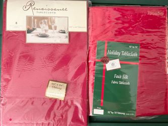 2 New Red Tablecloths
