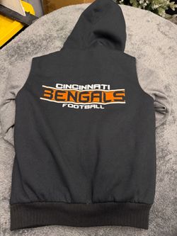 Cincinnati Bengals Zip-Up Jacket With Hood in Boys Large