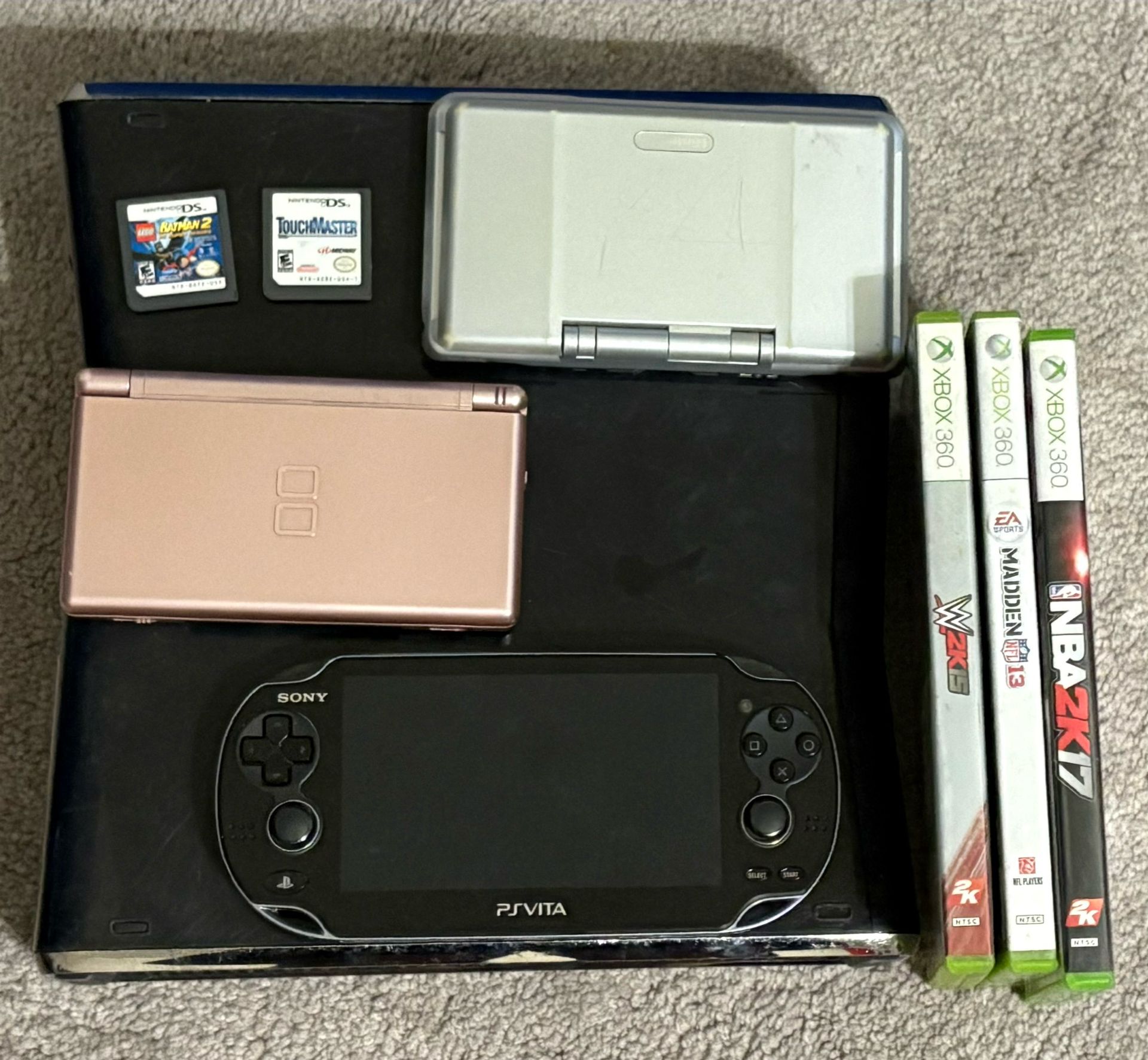 Retro gaming bundle, ds, ds lite,xbox 360