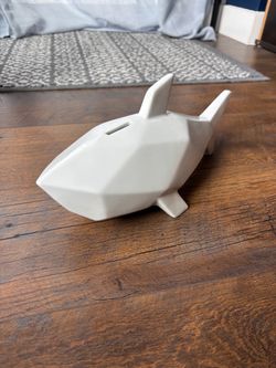 Ceramic Shark Coin Bank
