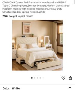 Queen Bed Frame with Headboard