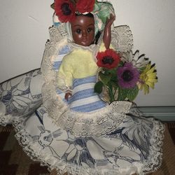 Vintage Topsy Turvy Doll Miss St. Thomas  , Virgin Islands Caribbean