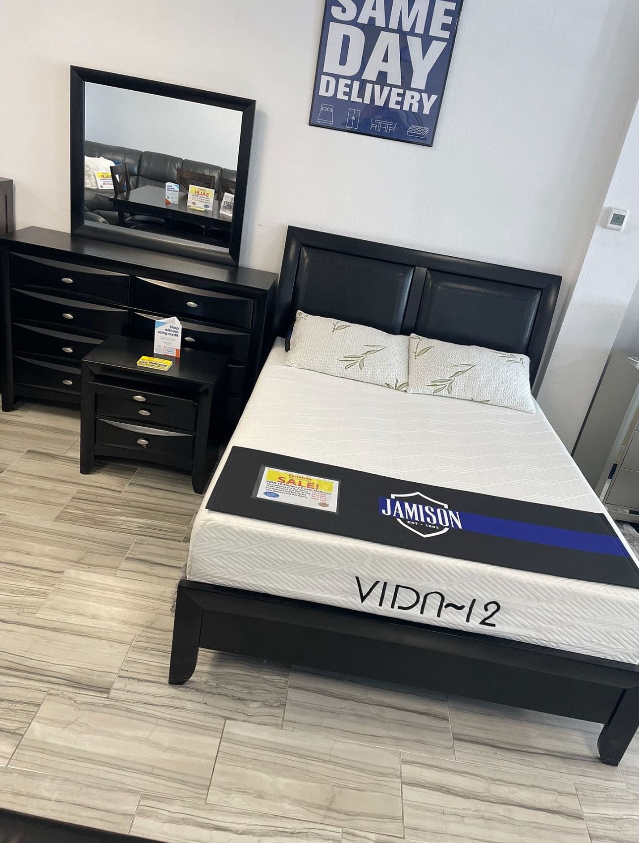 BEAUTIFUL NEW EMILY BLACK QUEEN BEDROOM SET ON SALE ONLY $599. IN STOCK SAME DAY DELIVERY 🚚 EASY FINANCING 