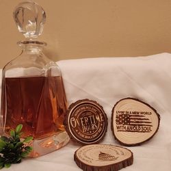 Natural Wood Coasters- Custom And Personalized 