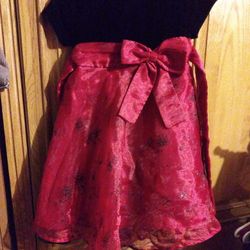 Girls Christmas Dress Formal Black And Red Size 4 5% Polyester