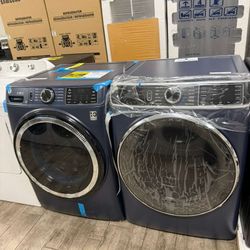 GE profile mega capacity washer and dryer set electric with venting system brand new