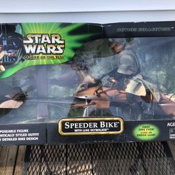 Star Wars Power Of The Jedi Speeder Biker With Luke Skywalker